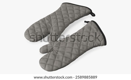 This set includes quilted oven mitts designed for heat resistance and comfort in culinary settings.