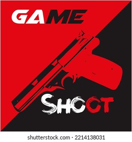 This Shooting Game Logo Is Suitable For Game Logos, Shooting Games, Wallpapers And Communities