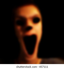 This is a spooky ghost like face.