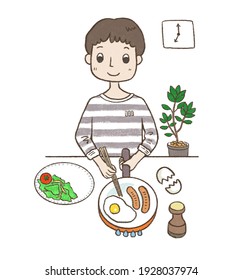 食べる 子供 ご飯 のイラスト素材 画像 ベクター画像 Shutterstock