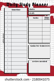 This Is A Study Planner. It Helps You Plan Your Daily Study Schedule.  