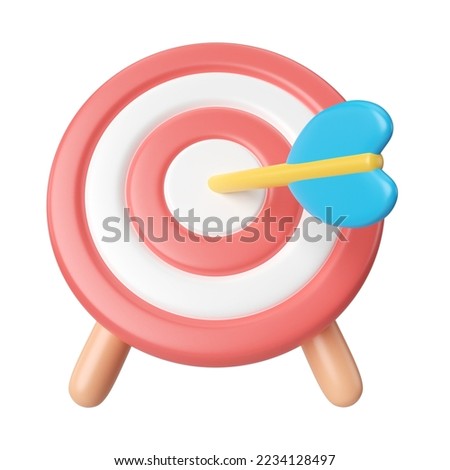This is Target 3D Render Illustration Icon, high resolution jpg file, isolated on a white background