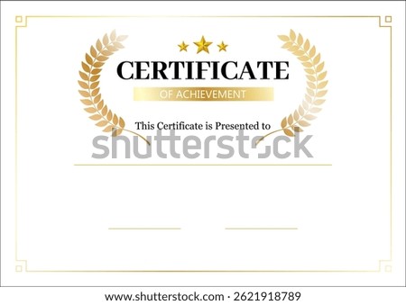 This is a template for a Certificate of Achievement