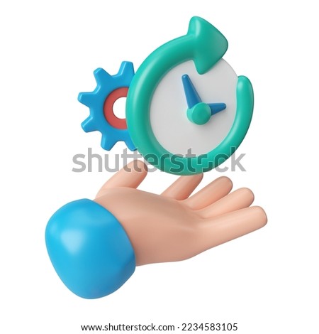 This is Time Management 3D Render Illustration Icon, high resolution jpg file, isolated on a white background