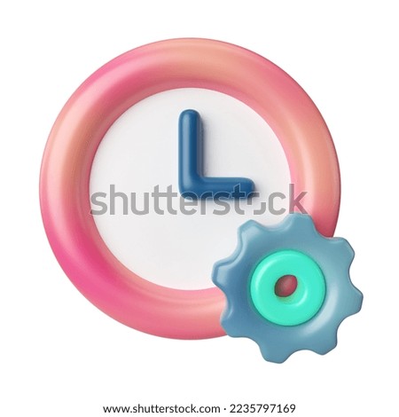 This is Time Management 3D Render Illustration Icon, high resolution jpg file, isolated on a white background