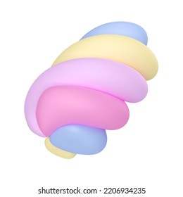 This is Twisted Marshmallow Render Illustration Icon, high resolution jpg file, isolated on a white background