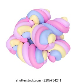 This is Twisted Marshmallow Render Illustration Icon, high resolution jpg file, isolated on a white background