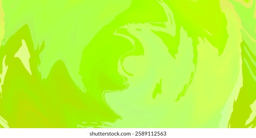 This vibrant abstract image features flowing lime green liquid patterns.