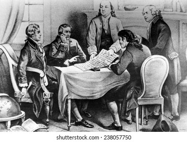 Thomas Jefferson, Roger Sherman, Benjamin Franklin, Robert Livingston And John Adams, 1776