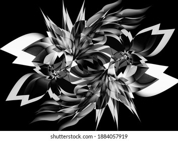 
Thorny Flower Fractal Forms Design