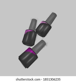 Three bottles of gel lacquer