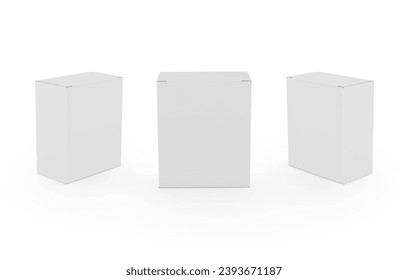 three box on white background
