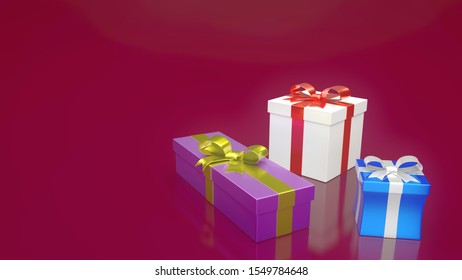 Three Christmas Gift Boxes Ribbons Isolated Stock Illustration ...