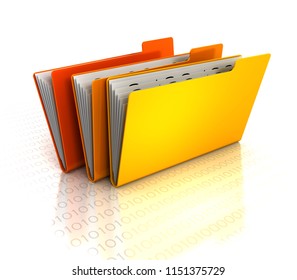 Three Colored Folders Files 3d Image Stock Illustration 1151375729 ...