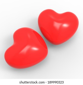 Three Dimensional Hearts Meaning Affection Passion And Attraction