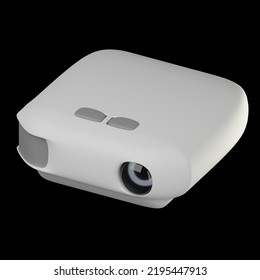 Three Dimensional LCD Projector Cute Illustration