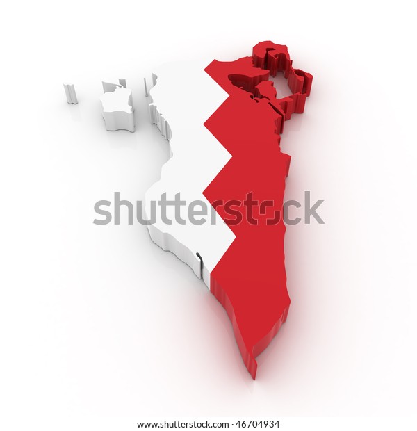 Download Three Dimensional Map Bahrain Bahrain Flag Stock Illustration 46704934