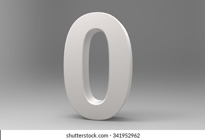 Three Dimensional Number With Material On Background With Shadows.0