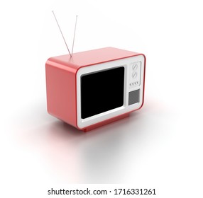 Three Dimensional TV Abstract Illustration, Technology Concepts. Original 3d Rendering