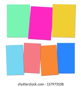 Three And Four Blank Paper Slips Showing Copyspace For 3 Or 4 Letter Words