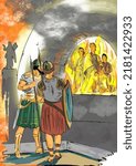 three men in the fiery furnace