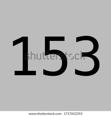 Three numbers on plain background