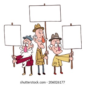 three old man protesting