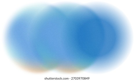 Three overlapping, blurred circles create an abstract composition in shades of blue and teal. The circles exhibit soft, diffused edges and subtle gradients, 