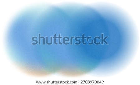 Three overlapping, blurred circles create an abstract composition in shades of blue and teal. The circles exhibit soft, diffused edges and subtle gradients, 