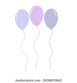 Three Soft Pastel Colored Balloons - Powered by Shutterstock