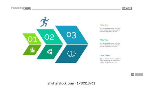 Three Steps Process Chart Slide Template 库存插图 1730318761 | Shutterstock
