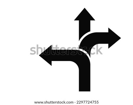 three way icon.Navigation,Flexibility icon, vector illustration,Way Choice Concept Icon
