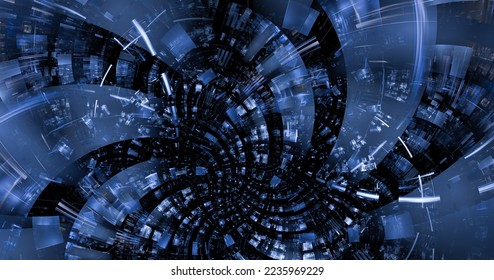 Three-dimensional 3D fractal texture. Computer generated abstract tehnology image.