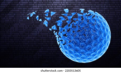 Three-dimensional Golfball Isolated On Binary Background. 3D Illustration.