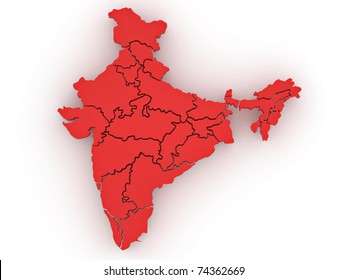 989 India Map 3d With Shadow Images, Stock Photos & Vectors | Shutterstock