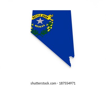 Threedimensional Map Nevada Usa 3d Stock Illustration 187554971 ...