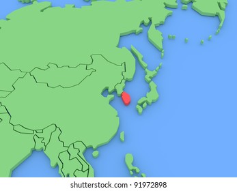 Threedimensional Map South Korea Isolated 3d Stock Illustration ...