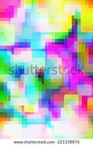 Three-dimensional multicolored abstract with polygons overlapping like city lights coming out at sundown