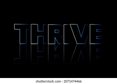 Thrive shadow style typography on black background
