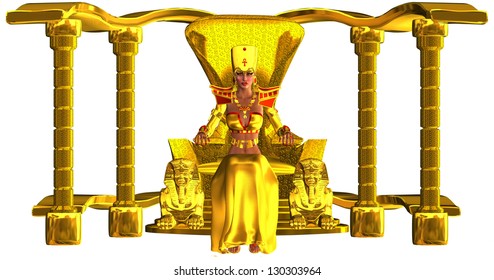 The Throne of Egyptian Power/ This is an exorbitantly decorated throne room and seated in it's heart were the kings and queens of ancient Egypt whose great civilization is yet to be eclipsed.