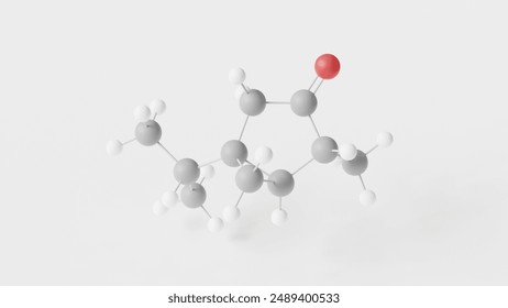 thujone molecule 3d, molecular structure, ball and stick model, structural chemical formula convulsant
