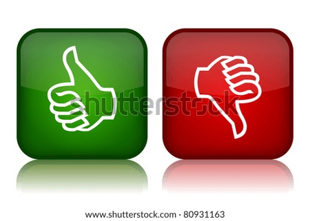 Thumbs up and down buttons