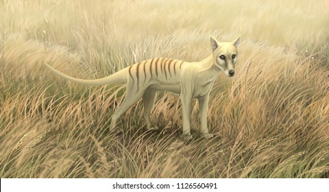  Thylacine, Tasmanian Tiger.