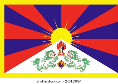 Tibet flag pattern