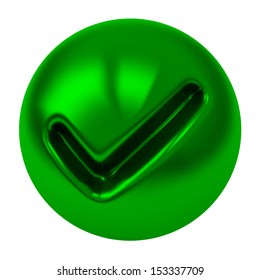 Red Tick Sign Icon 3d Stock Illustration 121707388 | Shutterstock