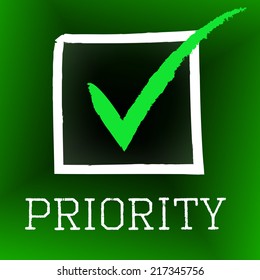 Tick Priority Meaning Important Checkmark And Urgent