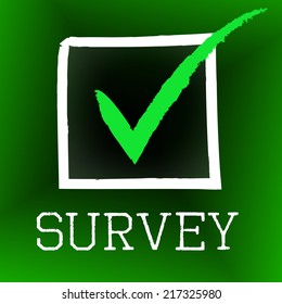 Tick Survey Representing Check Assessing And Mark