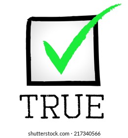 Tick True Representing No Lie And Pass