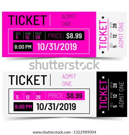 Ticket design. Template
