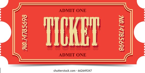 16,746 Admit one ticket Images, Stock Photos & Vectors | Shutterstock